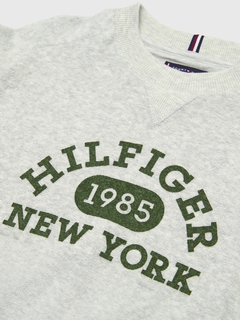 Moletom Tommy Hilfiger Fleece Cinza - TH099 - Tamanho 10 anos - comprar online