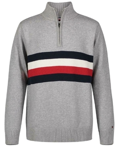 Sweater Tommy Hilfiger Menino Cinza - TH089- Tamanho 20 anos