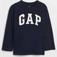 Camiseta Manga Longa Gap Marinho - GAP8614 - Tamanho 10 anos