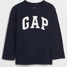 Camiseta Manga Longa Gap Marinho - GAP8614 - Tamanho 4 anos