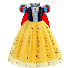 Fantasia Infantil Branca de Neve Premium - Tamanho 5 - 6 anos