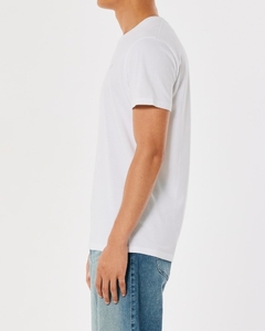 Camiseta Hollister Branca - Masculina - H6276 - Tamanho G na internet