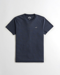 Camiseta Hollister Azul Marinho - Masculina - H6276 - Tamanho GG