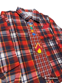 Camisa xadrez com gravata Vermelha infantil Festa Junina com lenço de brinde Tamanho - 6 anos - comprar online