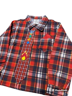 Camisa xadrez com gravata Vermelha infantil Festa Junina com lenço de brinde Tamanho - 6 anos na internet