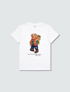 Camiseta Ralph Lauren Polo Bear Travel Branca - Menino - RL133 - Tamanho 7 anos - comprar online