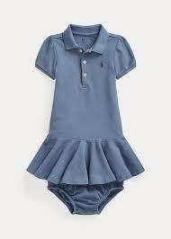 Vestido & Calcinha Ralph Lauren Capri Blue - RL8768 - Tamanho 18 meses