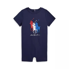 Romper Ralph Lauren Big Pony Azul Marinho - RL3882 - Tamanho 12 meses
