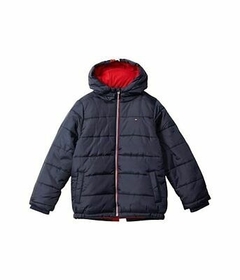 Jaqueta Infantil Tommy Hilfiger Puffer Azul Marinho - TH3633 - Tamanho 10 - 12 anos