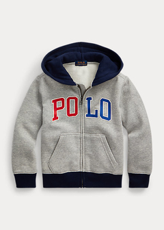 Moletom Ralph Lauren Ziper Polo Cinza - Menino - RL1804 - Tamanho 24 meses