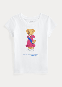 Camiseta Ralph Lauren Polo Bear Jersey Tee Branca - RL603 - Tamanho 2 anos