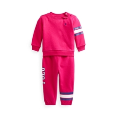 Conjunto Moletom Ralph Lauren Rosa - RL1113 - Tamanho 6 meses