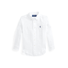 Camisa Linho Ralph Lauren Cotton Branca - RL3678 - Tamanho 2 anos