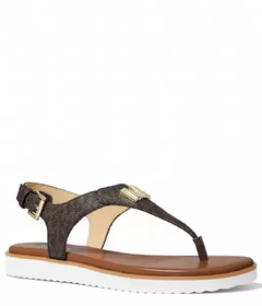 Sandalia Michael Kors Jilly Logo Brown - Tamanho 7 Usa / Brasil 36 - comprar online