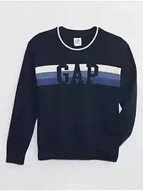 Sweater Gap Azul Marinho Logo- GAP5966 - Tamanho 6 - 7 anos