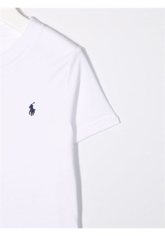Camiseta Manga Curta Cotton Ralph Lauren - Branca - Menino - RL4035 - Tamanho 4 anos na internet
