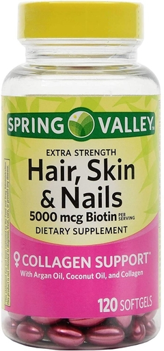 Hair, Skin And Nails - 120 Softgels Spring Valley