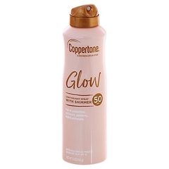 Protetor Solar Spray Coppertone Glow SPF 50 com brilho iluminador - 142 gramas