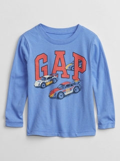Camiseta Manga Longa Gap Race Car - GAP1922 - Tamanho 4 Anos