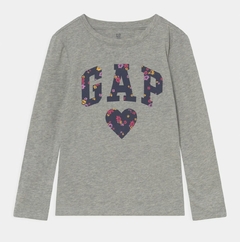 Camiseta Gap Menina Coração - GAP257 - Tamanho 6 - 7 anos