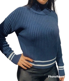 Blusão Cropped Feminino Tommy Hilfiger Azul Marinho - TH944 - Tamanho P