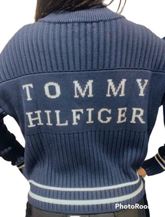 Blusão Cropped Feminino Tommy Hilfiger Azul Marinho - TH944 - Tamanho P na internet