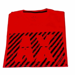 Camiseta Masculina Armani Exchange Gola Redonda Vermelha - Tamanho G