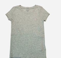 Camiseta Polo Ralph Lauren Cinza - Menina - RL677 - Tamanho 6 - 6X anos