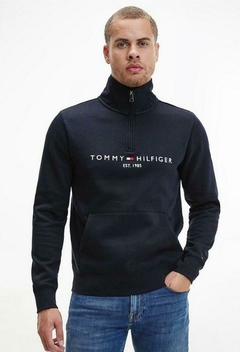 Moletom Fleece Tommy Masculino Azul Marinho - TH988 - Tamanho G