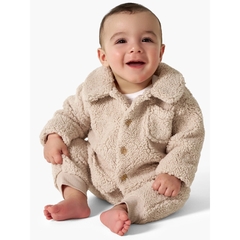 Conjunto de casaco micropelúcia e calça canelada para bebês Gerber - Tamanho 18 meses