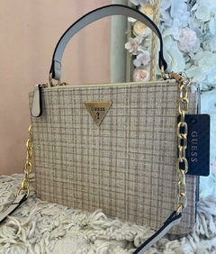 Bolsa Guess Tweed Creme