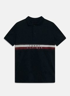 Camiseta Polo Tommy Hilfiger Azul Marinho- TH9345 - Tamanho 8 - 10 anos - Mimos de Orlando