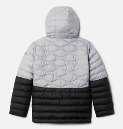 Jaqueta Puffer Infantil Columbia - Lilás/Cinza e Preto - Tamanho 10 - 12 anos - comprar online