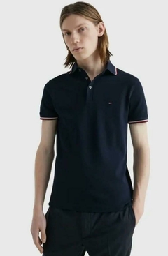 Camiseta Masculina Polo Tommy Hilfiger Regular Fit Azul Marinho- TH1236 - Tamanho M