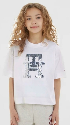 Camiseta Infantil Tommy Hilfiger Lantejoulas- TH005 - Tamanho 8 - 10 anos - comprar online