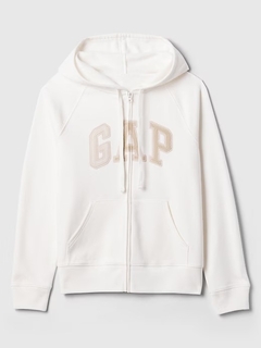 Moletom Gap Zíper Feminino White Multi Logo -GAP5540 - Tamanho P