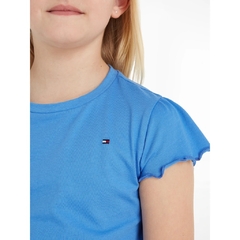 Camiseta Infantil Tommy Hilfiger com babados Azul - TH021 - Tamanho 8 - 10 anos na internet