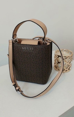 Bolsa Guess Karlan Mini - Marrom Logo