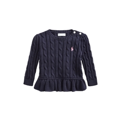 Sweater Peplum Ralph Lauren - Navy- RL5444 - Tamanho 9 meses