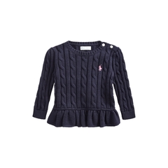 Sweater Peplum Ralph Lauren - Navy- RL5444 - Tamanho 12 meses