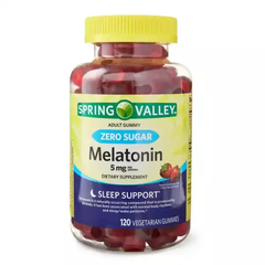 Melatonina 5mg Spring Valley - 120 Gummies - Zero Açúcar