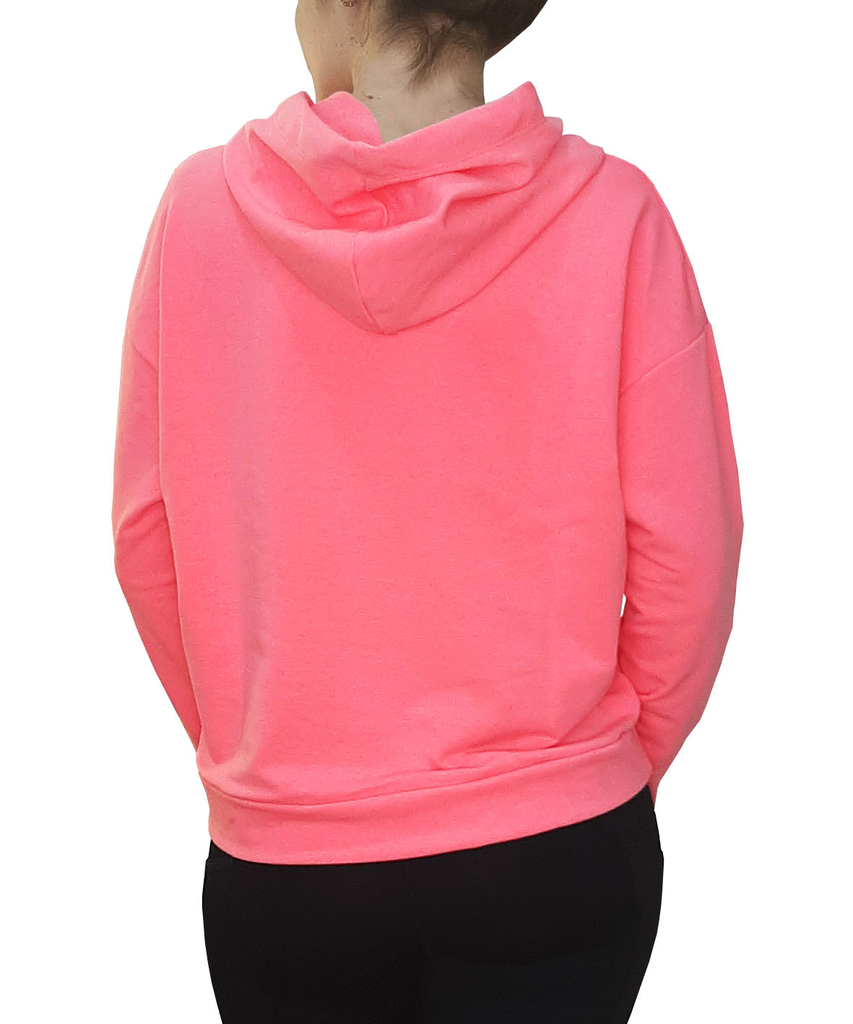 Buzo con capucha Serena Rosa fluo Oxwa activewear