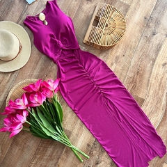 Vestido Midi Canelado Mariah