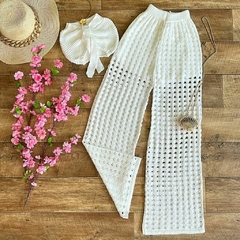 Conjunto Cropped e Calça Pantalona Modal