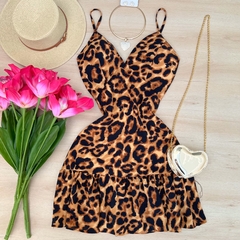 Vestido Curto Animal Print