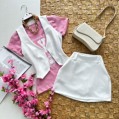 Conjunto Shorts Saia e Colete