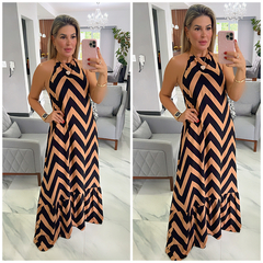 Vestido Longo Zig Zag