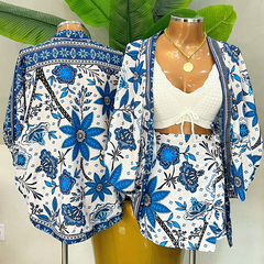 Conjunto Shorts Saia + Kimono - comprar online