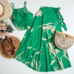 Conjunto Cropped e Saia Envelope