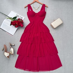 Vestido Max Midi Tule